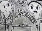 Lina Dolgan, 'Igra s starimi starši', 1.r., OŠ Danila Lokarja Ajdovščina Lina Dolgan, 'Igra s starimi starši', 1.r., OŠ Danila Lokarja Ajdovščina